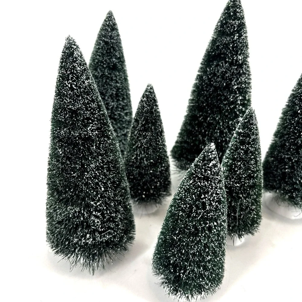 Dept. 56 Village Frosted Topiary Trees Set Of 7 #56.52842